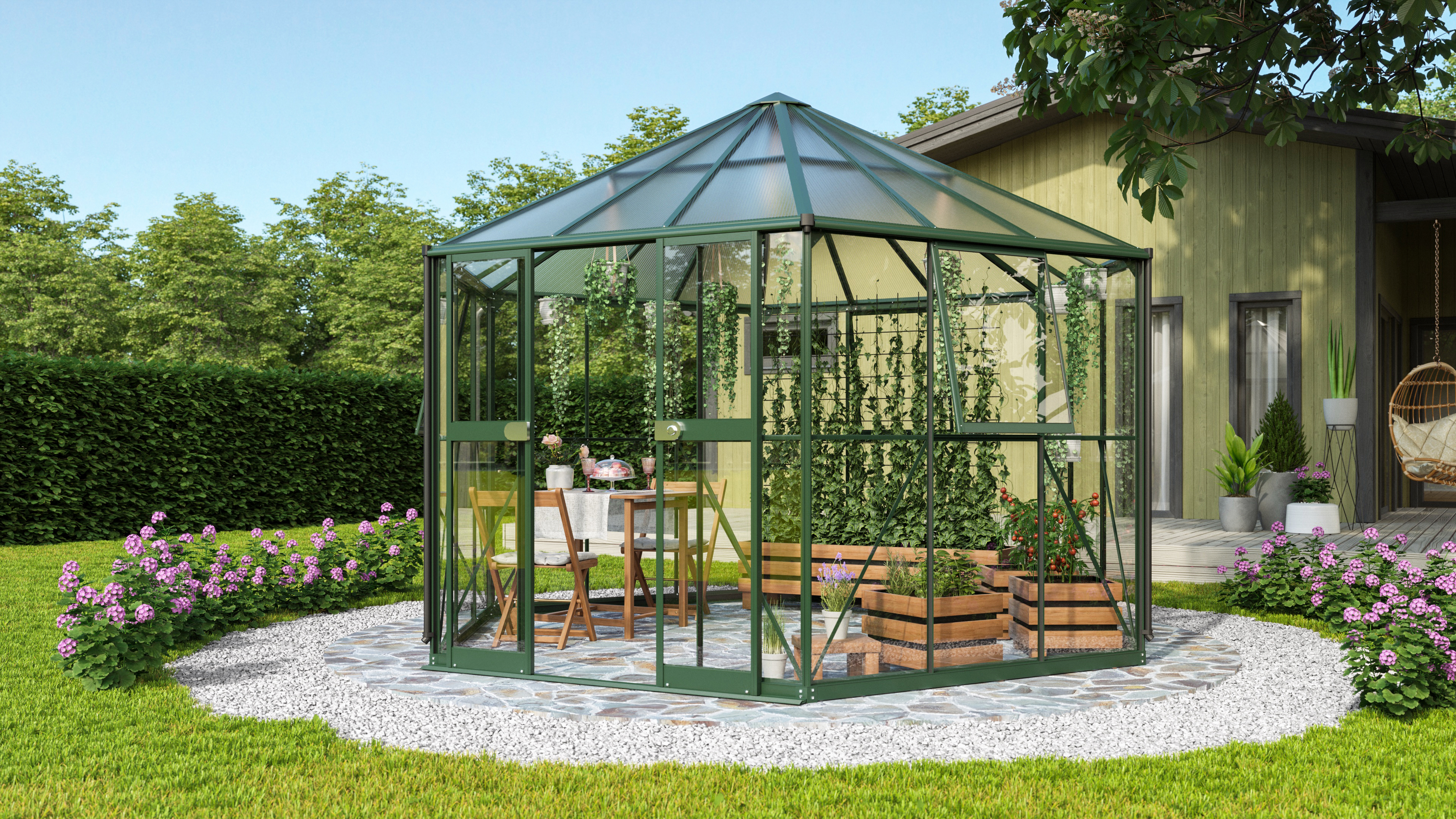 Gewächshaus Pi 9000 ESG/HKP, smaragd