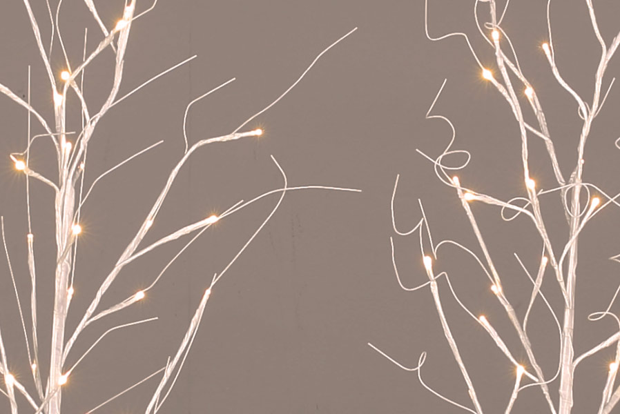 zweige-led Lichterbäume 120 cm 5er-Set Baum LED warmweiß Lichterkette mit Erdspieß außen