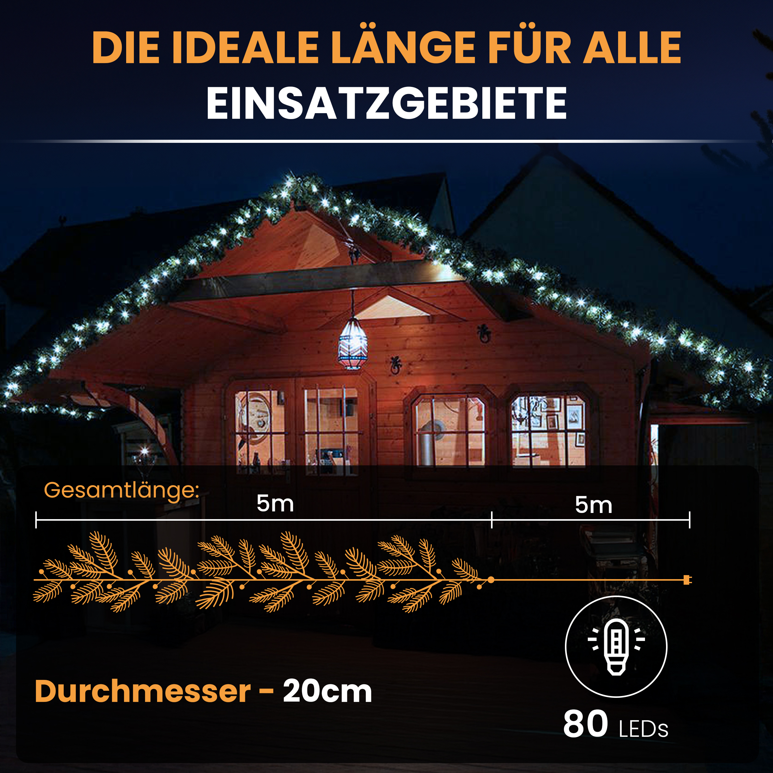 5oATWyqx1o9wZz Künstliche Tannengirlande mit Beleuchtung LED Weihnachtsdeko Weihnachtsgirlande