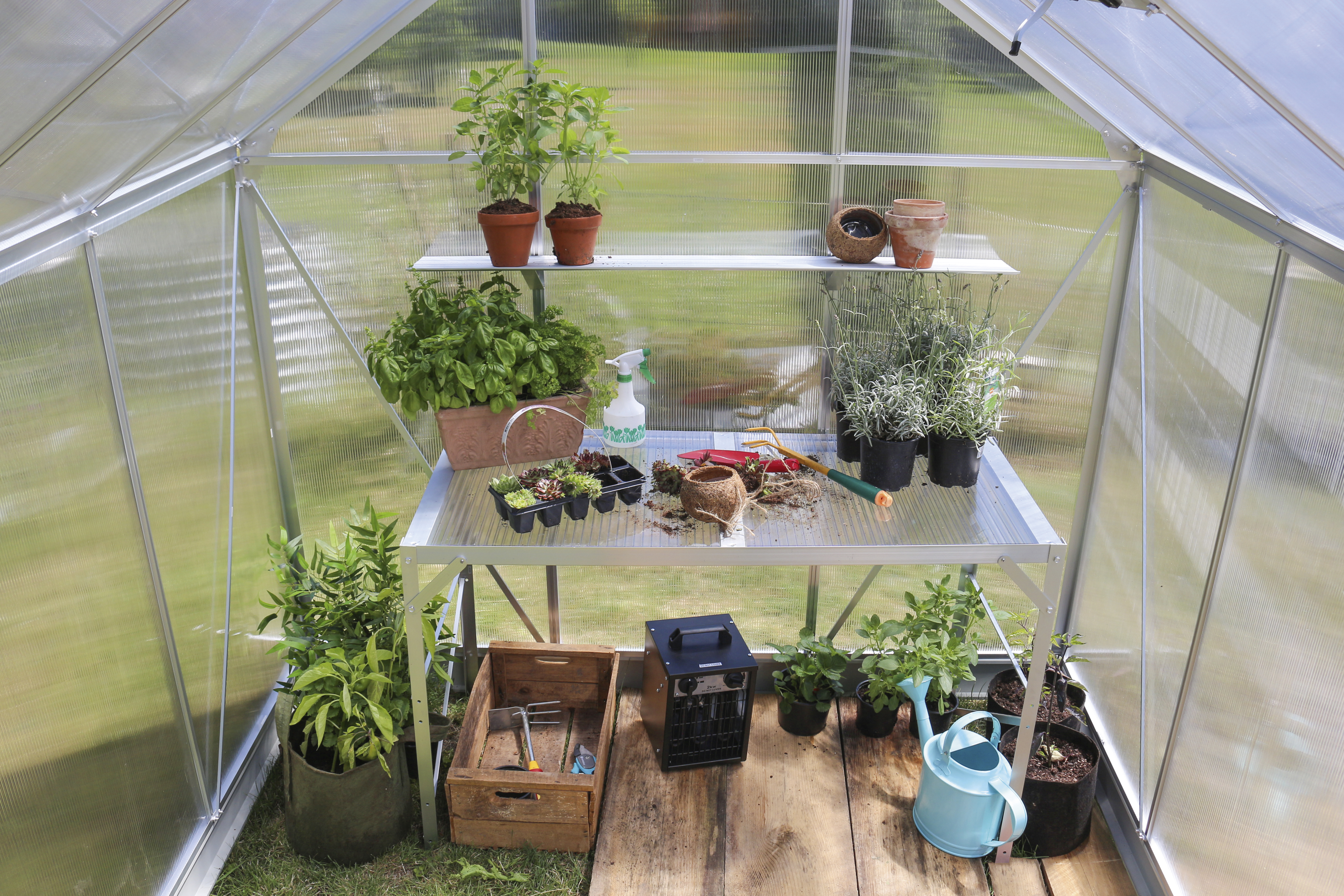 Alutisch, 1 Ablage, HKP, alu