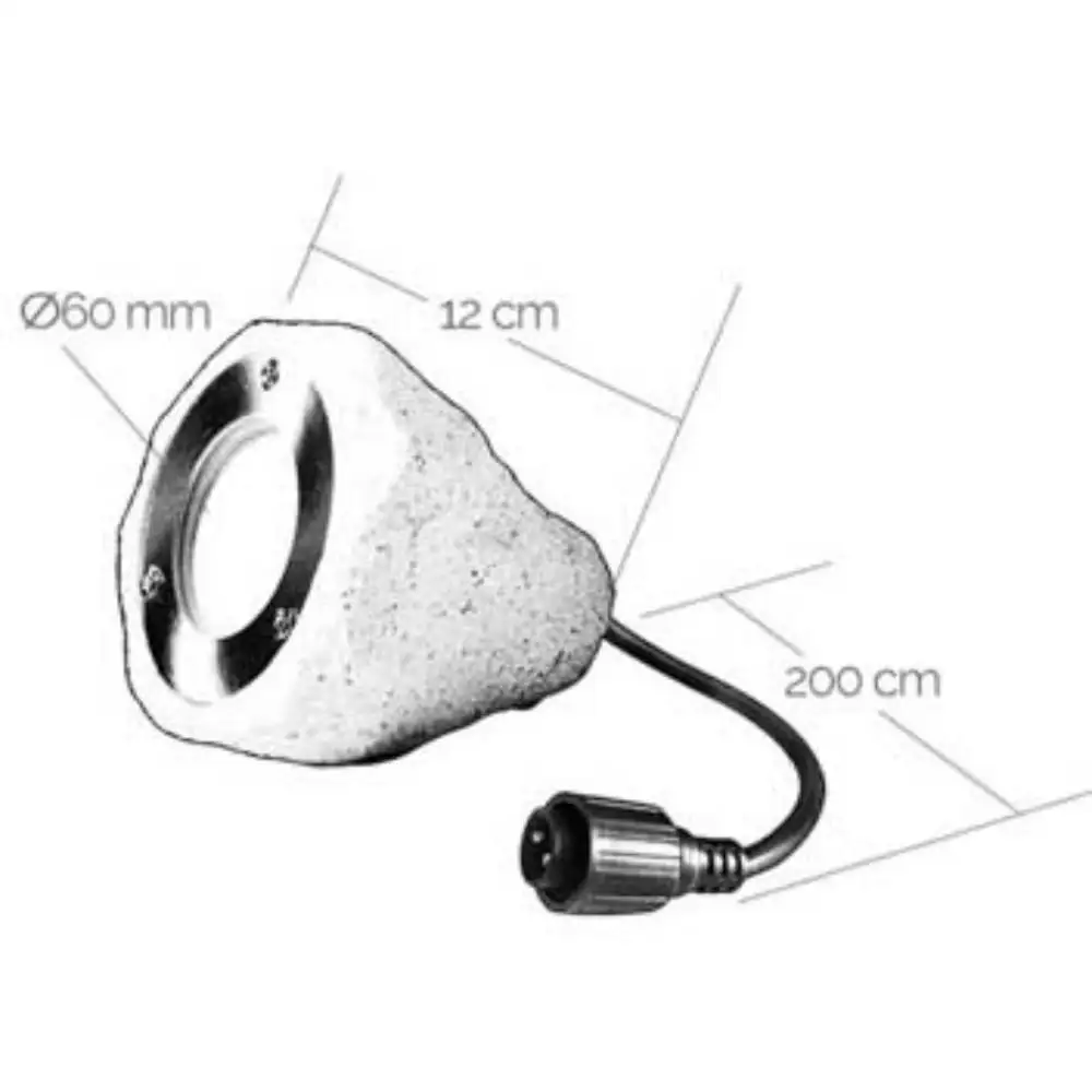 LED Strahler METEOR in Steinoptik für Außen wasserdicht