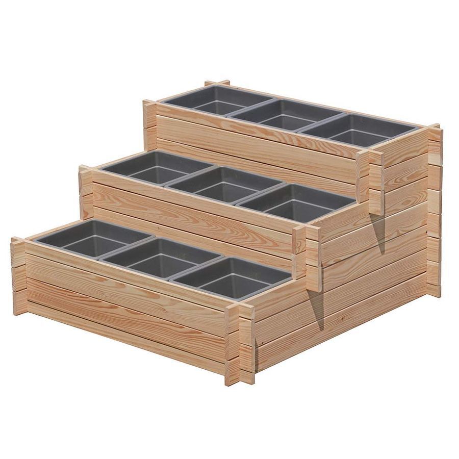 s-l1600W7t0cbgunFtLn Stufenbeet aus Lärchenholz mit Pflanzkasteneinsatz Pflanzkasten Beet für den Garten