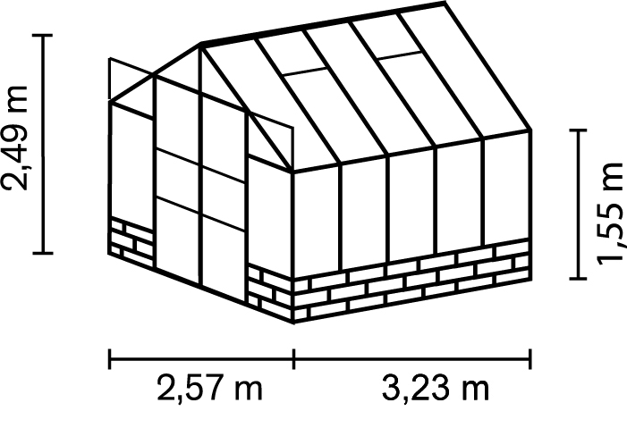 Gewächshaus Cassandra 8300 ESG3mm