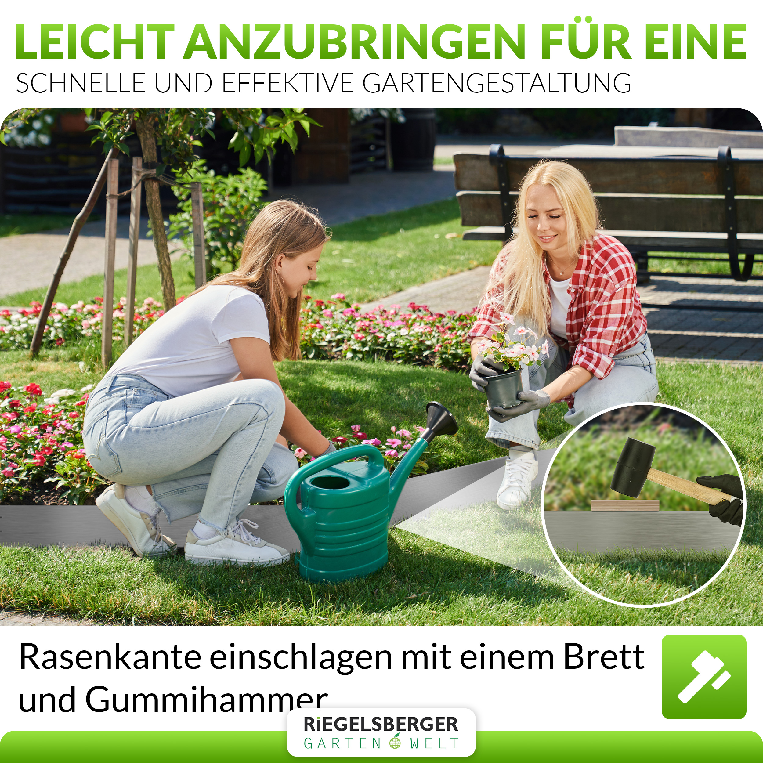 4VpDg5odz3mU7Z Rasenkante Beetumrandung Beeteinfassung Rasenbleche Metall