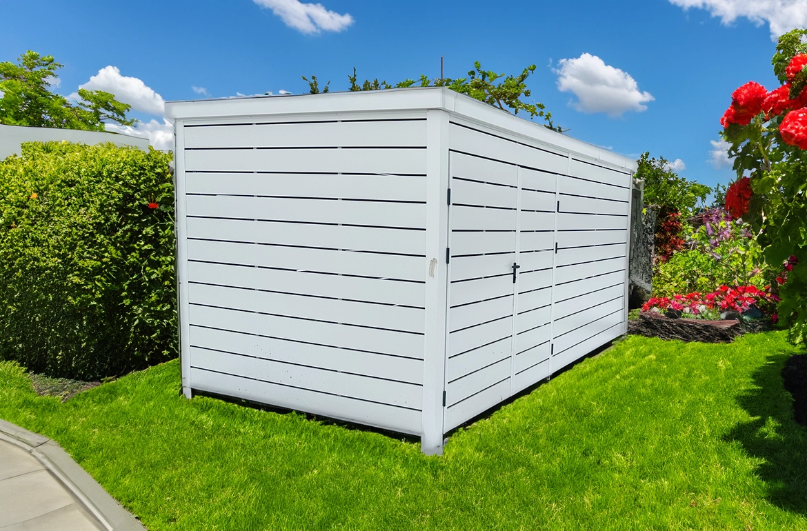 Weißer Müllunterstand HAMILTON 2