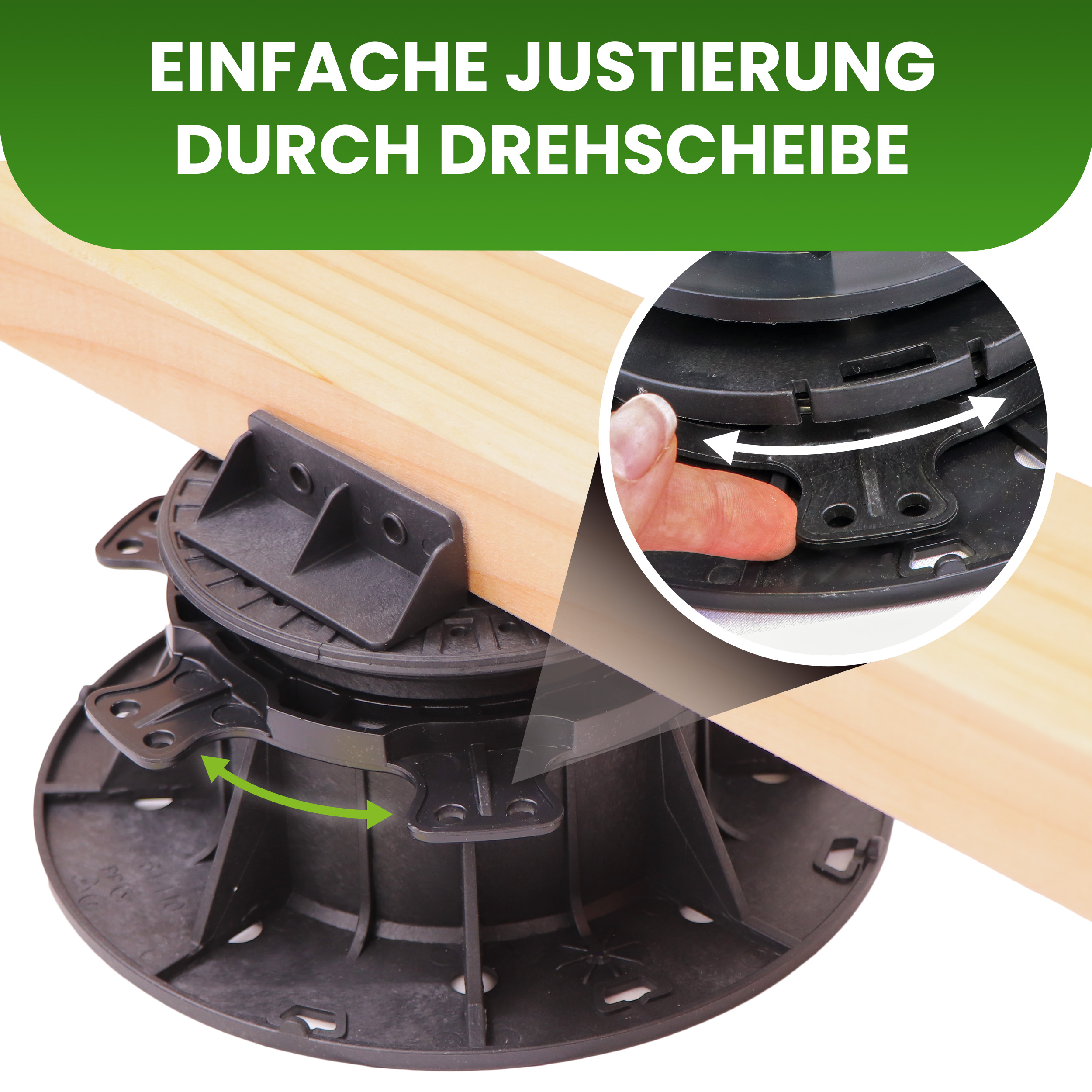 Balkenlager PRO 64–110 mm – höhenverstellbar für Holzunterkonstruktionen