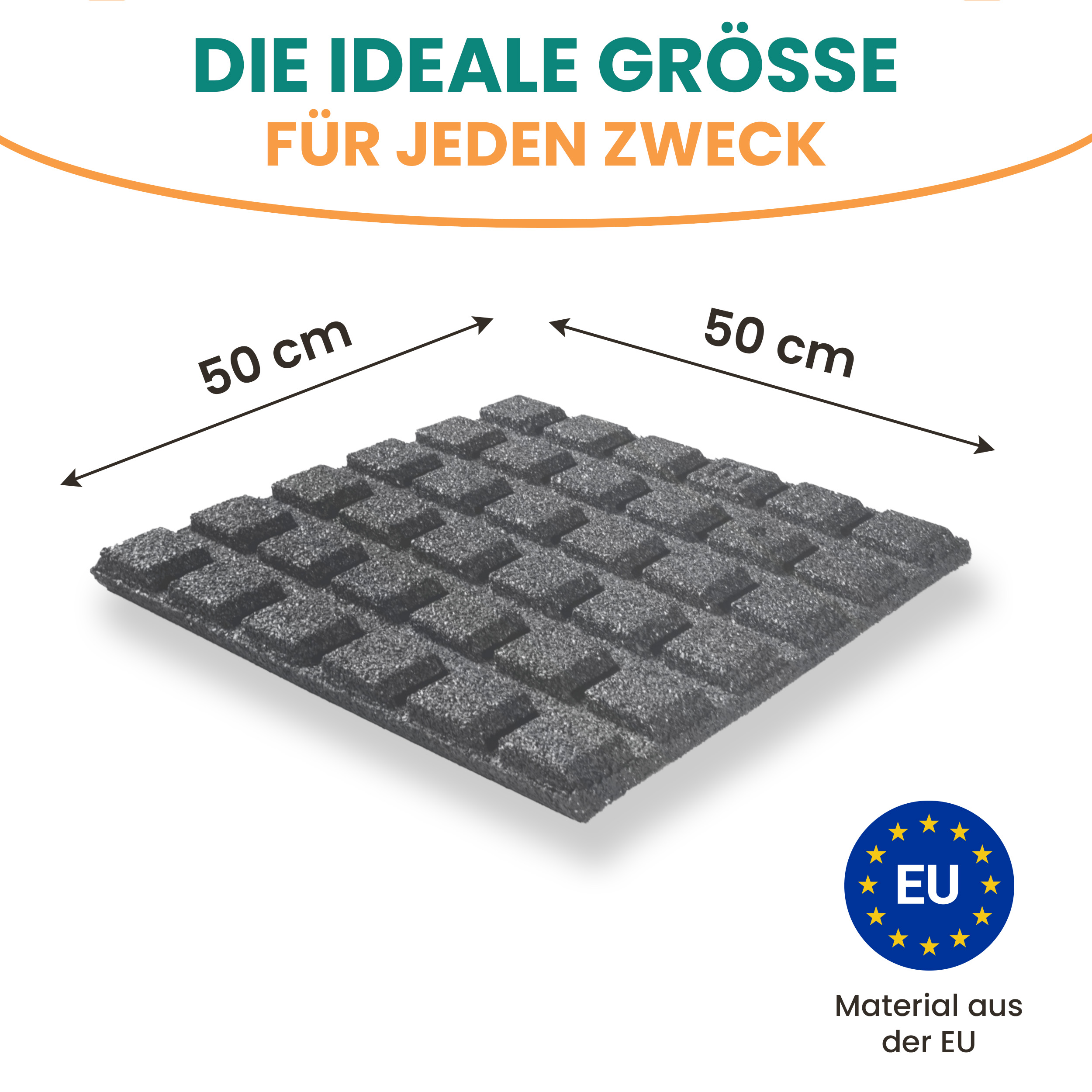 Fallschutzmatte 50x50 cm Gummimatte für Spieltürme Schaukel Rutsche Outdoor Fallschutzmatte 50x50 cm Gummimatte für Spieltürme Schaukel Rutsche Outdoor