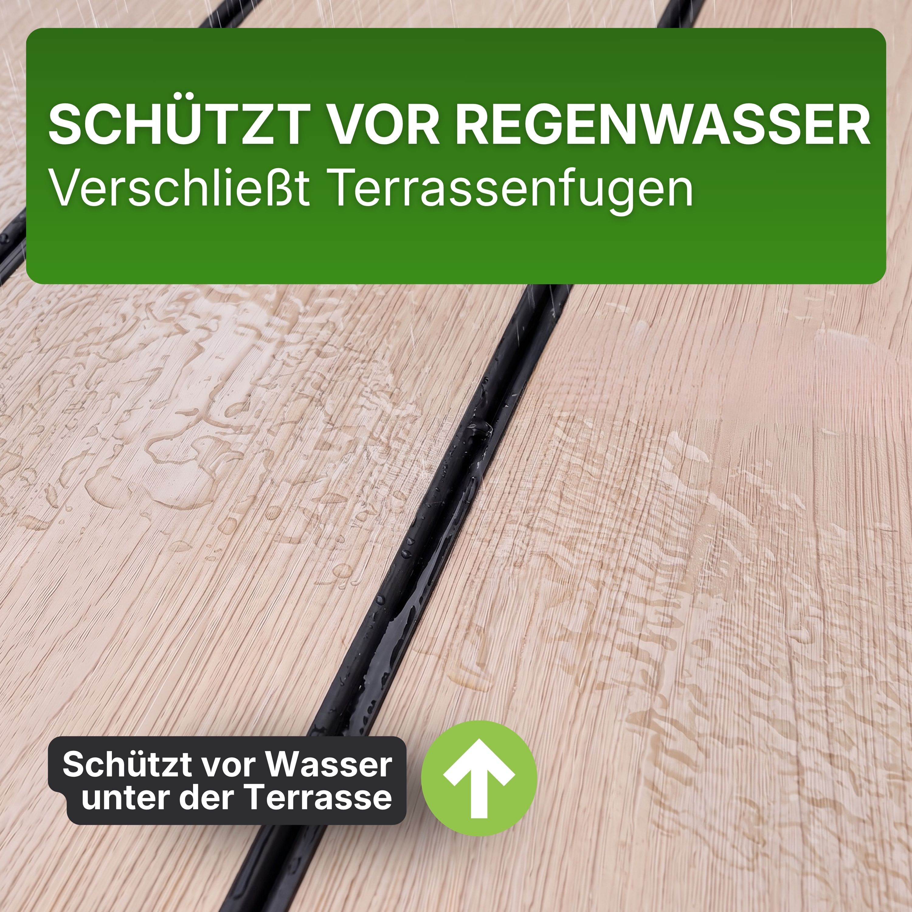 Terrassenfugenband 1 m 5–7 mm schwarz aus TPE