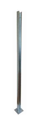 Anfang-u-Endsteher-Hoehe-2000-mm Pitzl Sichtschutzsäule zum Aufdübeln Höhe 2000 mm Säule für Sicht- und Lärmschutzwände C-Profil