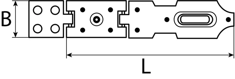 Sicherheitsüberfallen 120mm Stahl (verzinkt (1 Stück) - 686 50 200 75)