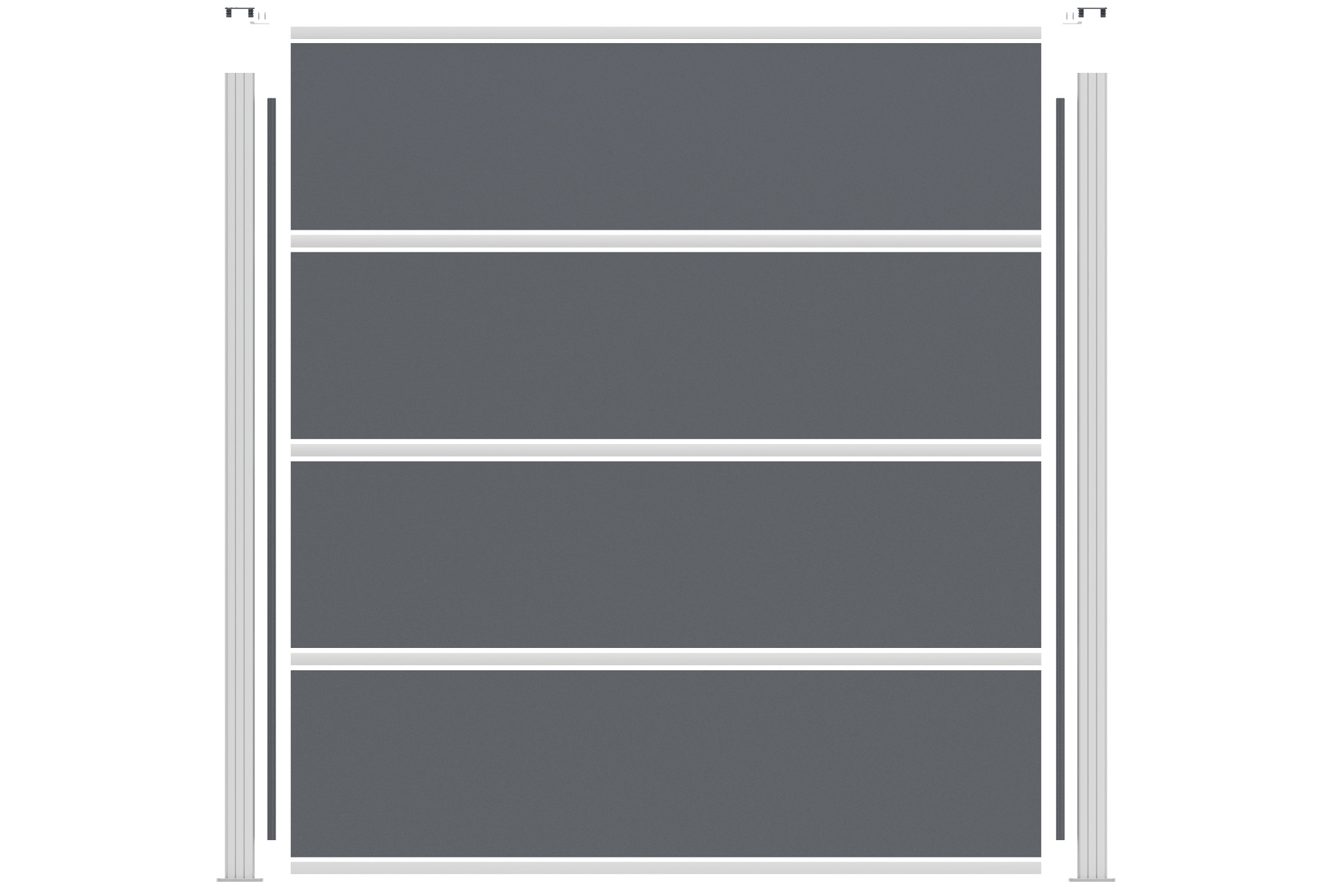 180x180-anthrazit__ Sichtschutz EASY-BOARDS ACP Steckzaun anthrazit 4er-Set