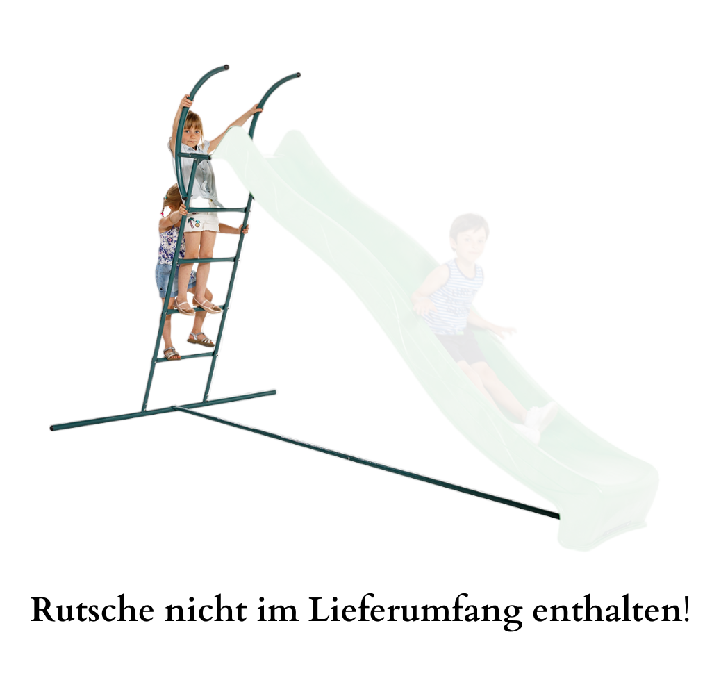 Freistehende Leiter aus Metall für Rutsche 290 cm oder 300 cm