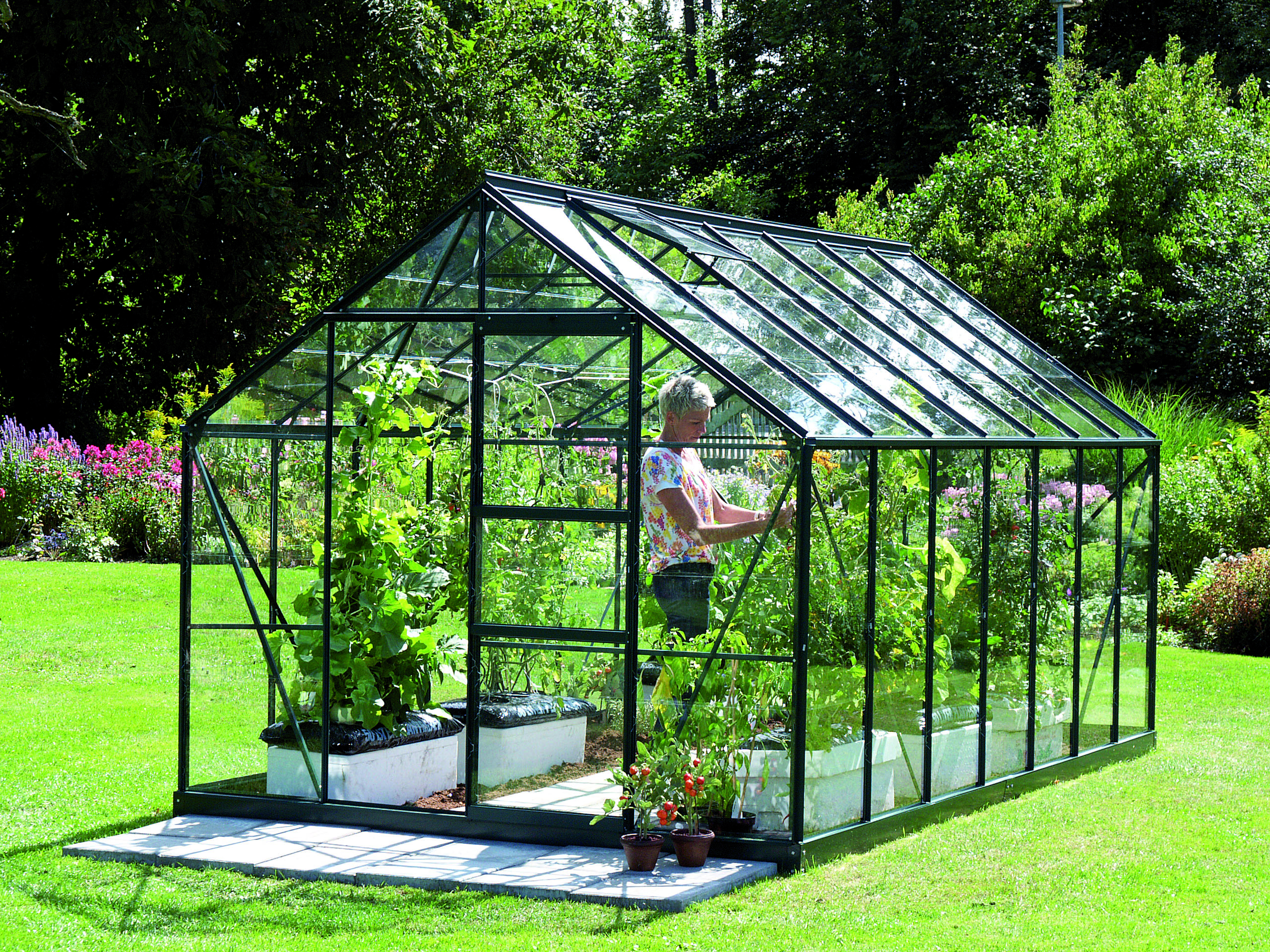 Gewächshaus Merkur 11500 ESG 3mm, smaragd