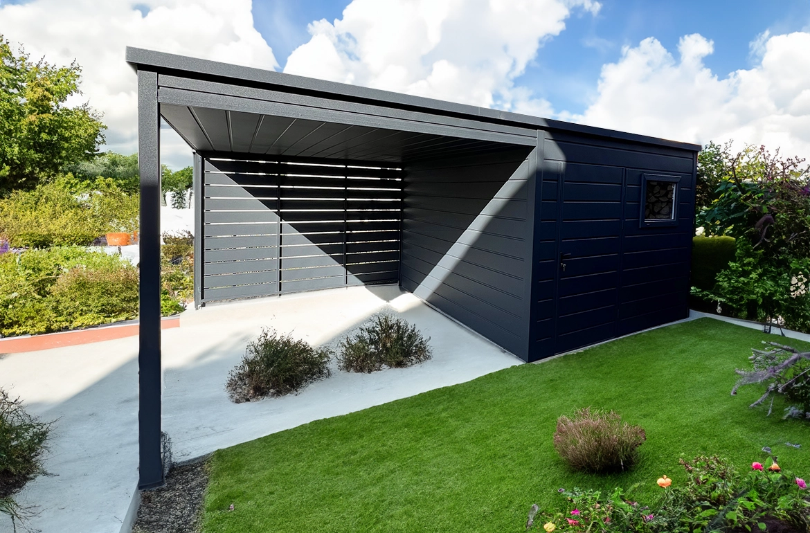 Premium Gerätehaus Metallhaus SENNA