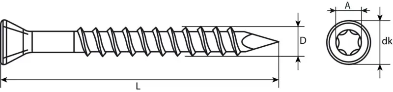 Innenvielzahnschrauben 4,5x60 Stahl (verzinkt (250 Stück) - 176 024 560 15)
