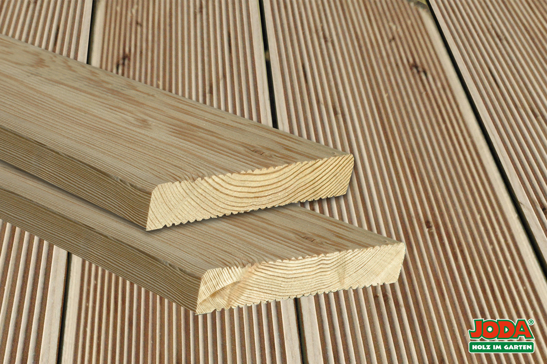 joda_terrassendiele_sibirische_laerche_detail_riffel-profil1_kunde Terrassendiele Lärche 27x142x6000 mm fein geriffelt Terrassen Dielen
