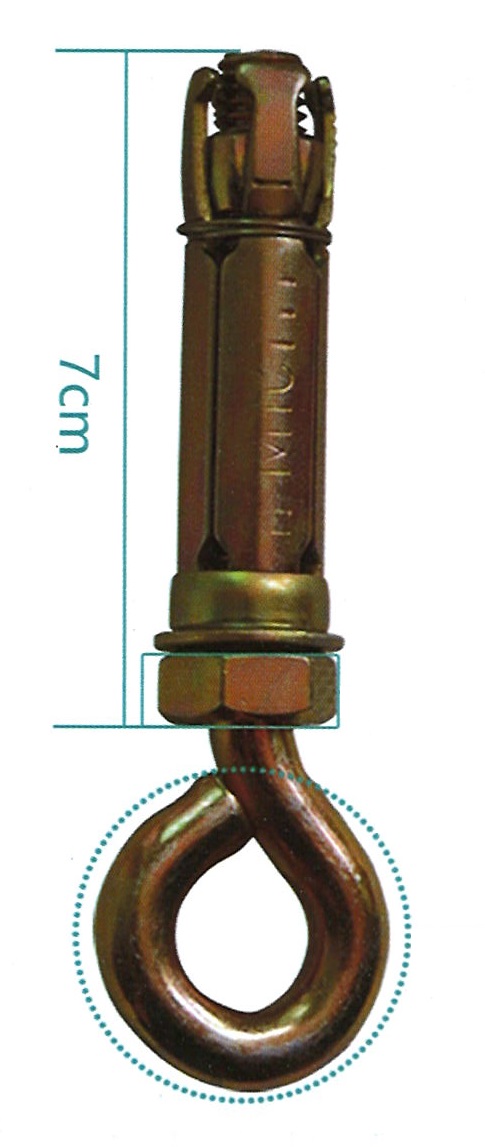 RIE5007_02 Schaukelhaken für Betondecke Hebehaken Augbolzen Expansionsschraube Ankerschraube