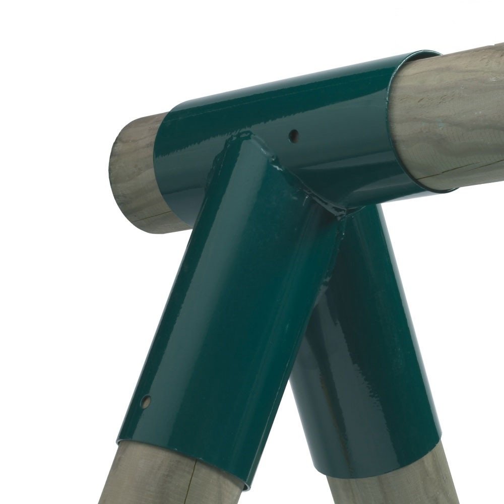 q94d5jopmrv80gv2h9md01wxzklg6e27 Schaukelverbinder 102x102x102 mm GRÜN Rohrverbindungsstück Stahl für Rundholz 10x10x10 cm