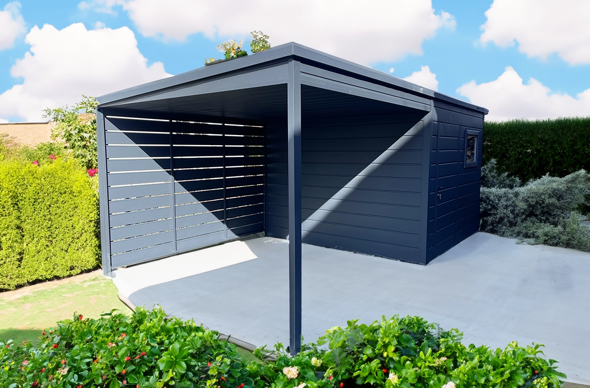 Premium Gerätehaus Metallhaus SENNA