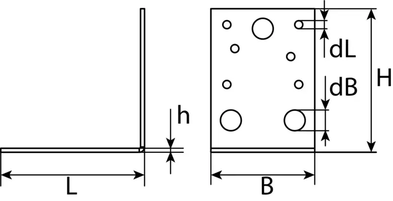 Winkelverbinder 70x70x55x2,5 Stahl (feuerverzinkt (1 Stück) - 685 109 024 75)