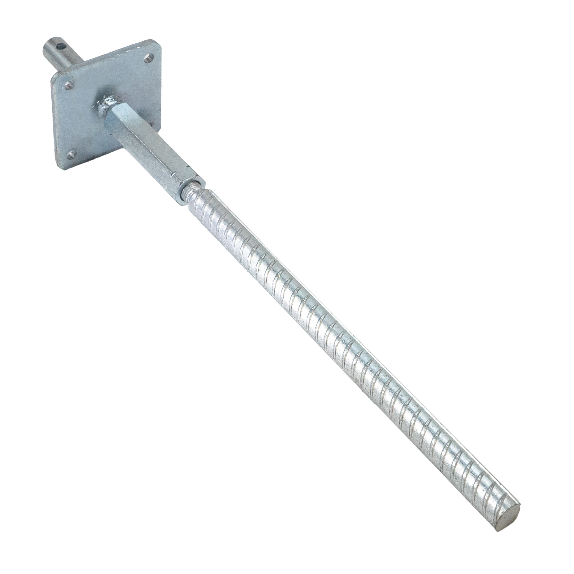 002-14-T-Pfosten-var-mit-Dorn_WHITE-2000x2000 T-Pfostenträger mit Dorn höhenverstellbar zum Einbetonieren für Pfosten mit 11-14 cm