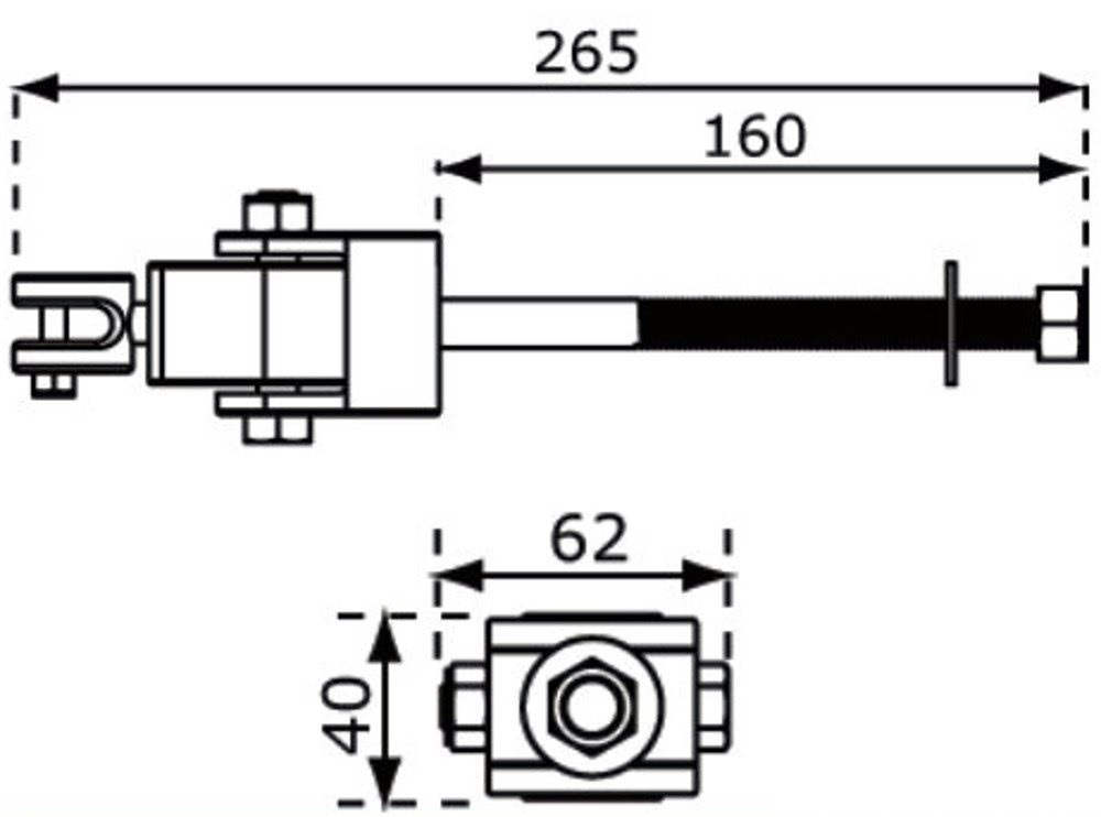PREMIUM Schaukelhaken M12 x 160 mm aus Edelstahl öffentlich DIN EN 1176