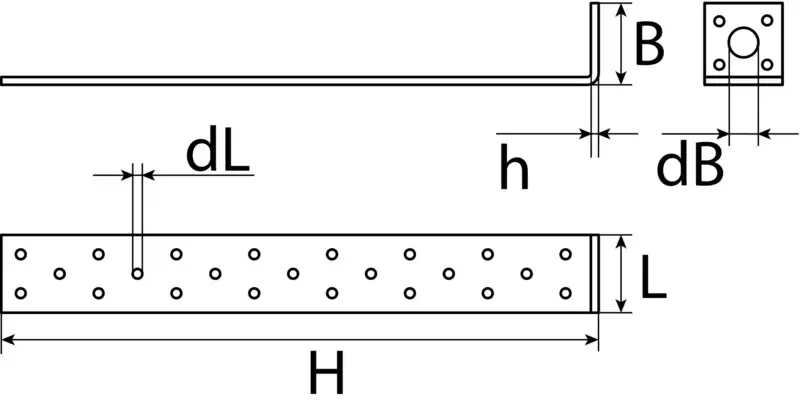 Flachstahlanker schwer 300x40x4 Stahl (feuerverzinkt (1 Stück) - 685 111 092 75)