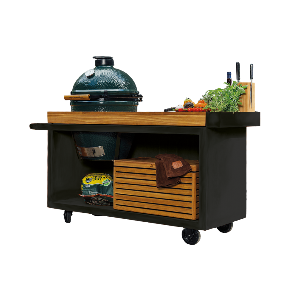o-k-t-pro-b-tw-bge OFYR KAMADO TABLE BLACK 135 PRO TEAKHOLZ BGE