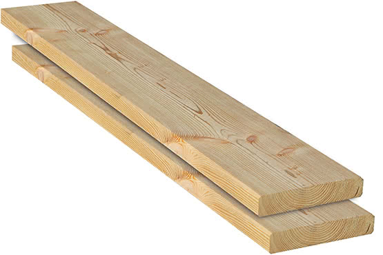 A-joda-konstruktionsholz-schnittholz-laerche-27x142mm Terrassendielen Lärche 27x142x2000 mm 4-seitig glatt Glattkantbretter