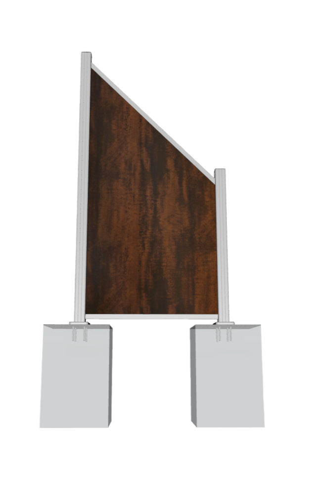 Schraegelement-rostoptik0UOu7lpsKZjZj Sichtschutz EASY-BOARDS ACP Steckzaun Schrägelement 88x176/88 cm rostoptik