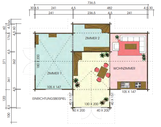 Marcelina_1 Premium Gartenhaus Marcelina