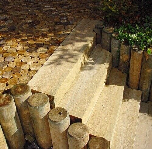 s-l500fff Palisaden Ø 10 cm aus kesseldruckimprägniertem Holz Palisade zur Beetumrandung Beeteinfassung