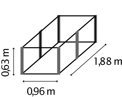 Hochbeet Meta 630, granit/ alu