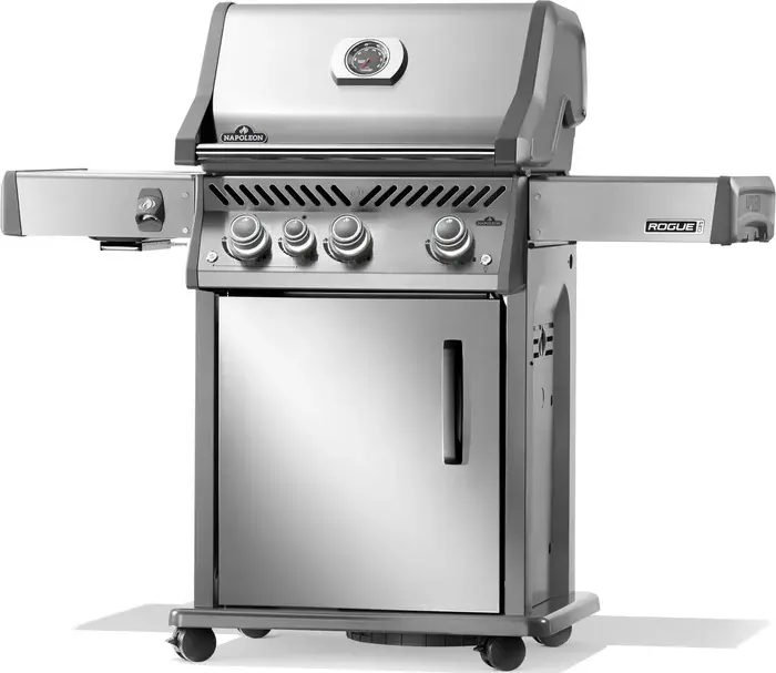 Napoleon Rogue PRO 425 Gasgrill Edelstahl mit SIZZLE ZONE™ Seitenbrenner