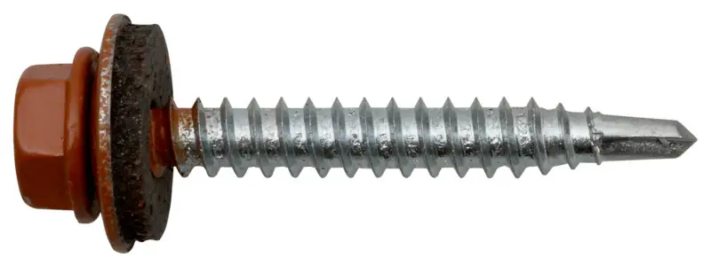 Sechskantbohrschrauben mit Dichtscheibe (kupferbraun RAL 8004 4,8x35 Stahl)