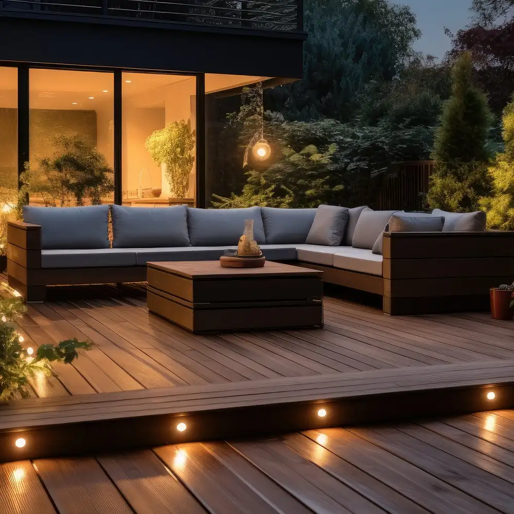 LED Bodeneinbaustrahler Außen Ø 9,6 cm rund für Terrassenbeleuchtung