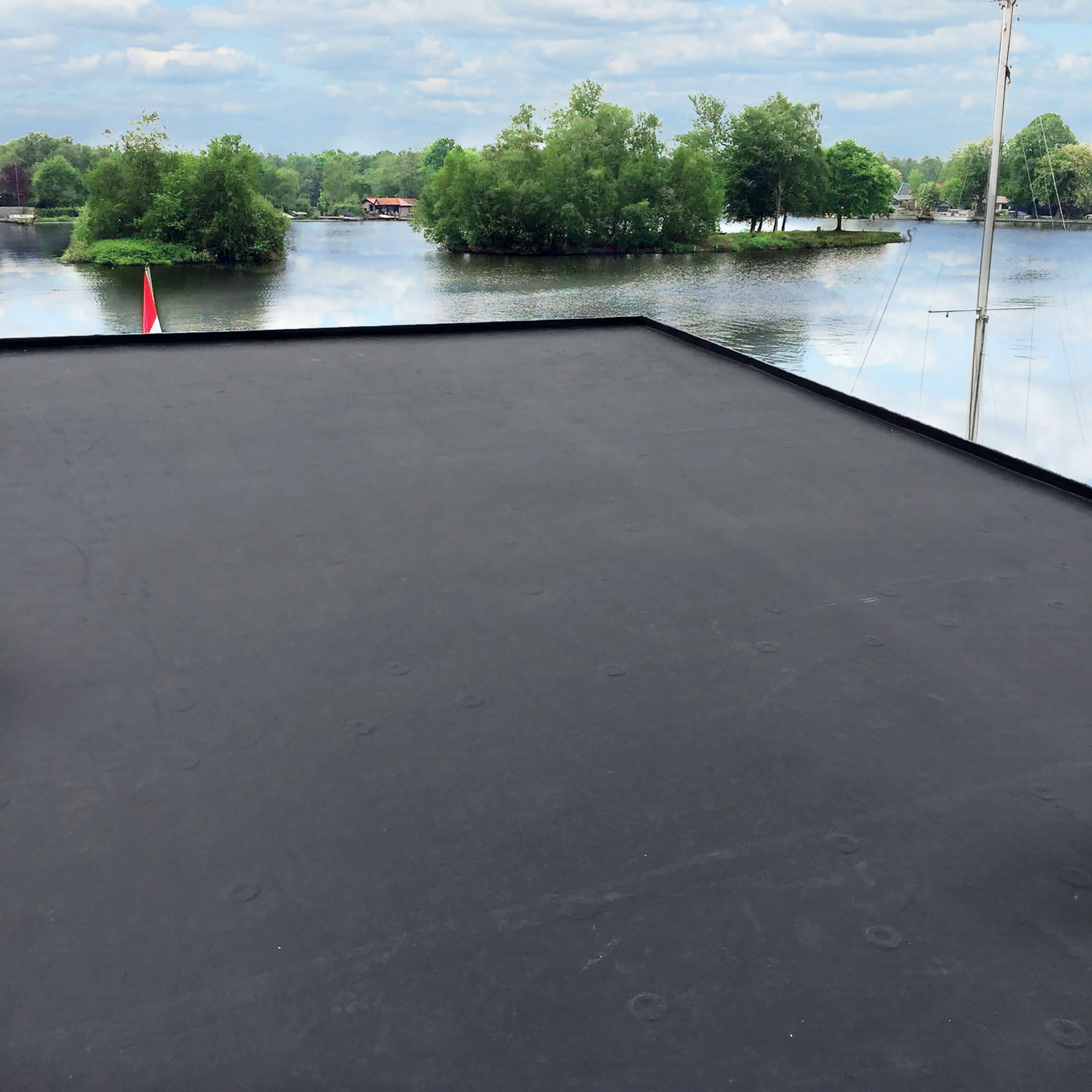 EPDM Dachfolie Set inkl. Kleber für Carport Garage Gartenhaus Balkon Rollbreite 762 cm