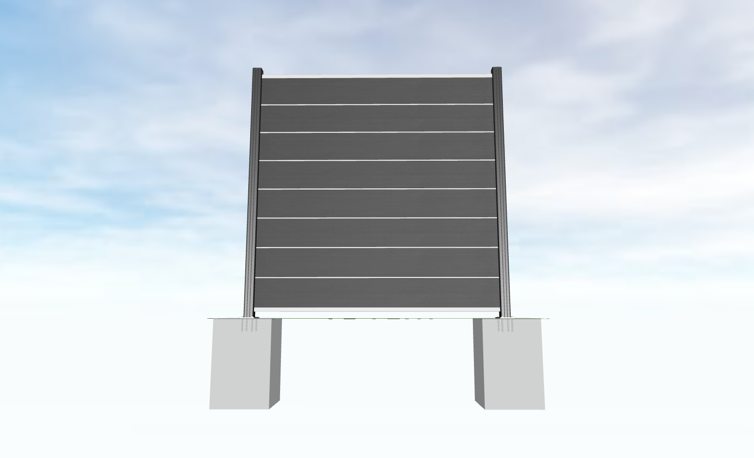 Delta-Planer-5 Designleisten ALU 7er-Spar-Set silber für WPC-Steckzaun
