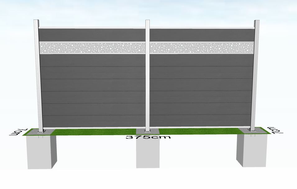 Design-Inlay-Astro-silber ALU-Design-Inlay ASTRO silber für WPC-Steckzaun