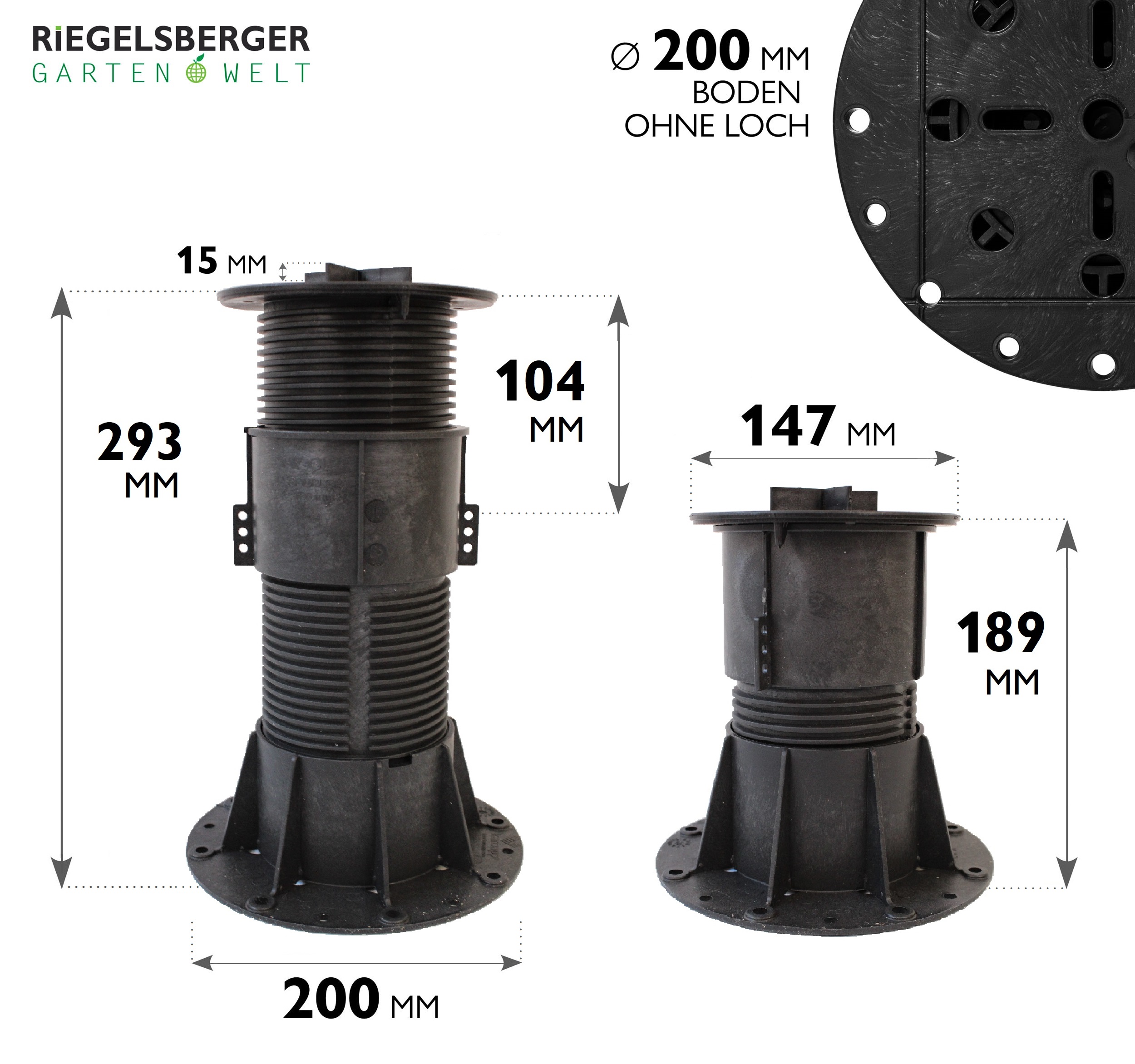 Entwurf2 1 Palette Plattenlager BASIC für Beton Stein Keramikplatten Terrassenlager Stelzlager Stellfuß