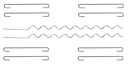 Bellissa Verbindungs-Set (8 Haken + 2 Spiralen) für U-Gabione 40cm, Mauer, Gabionensystem