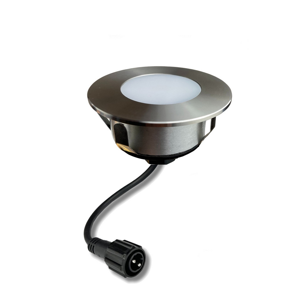 LED Bodeneinbaustrahler Außen Ø 9,6 cm rund wasserdicht warmweiß Bodenstrahler für Terrasse