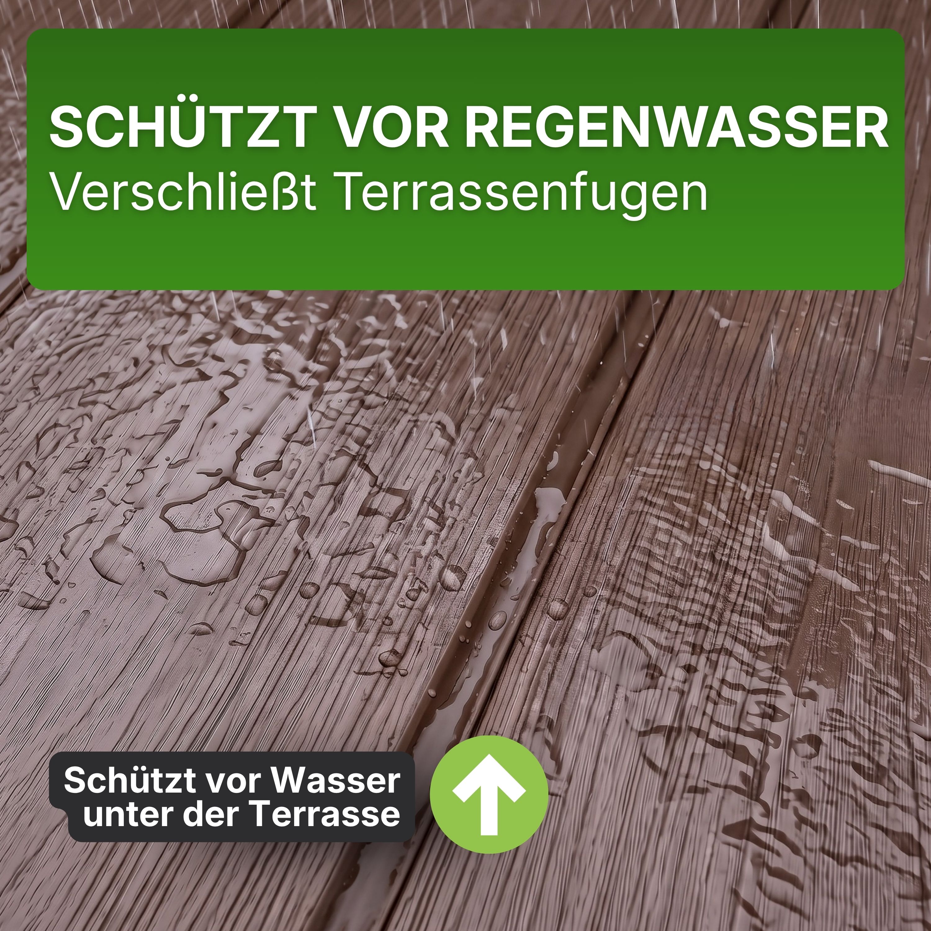 Terrassenfugenband 1 m 7–10 mm dunkelbraun aus TPE
