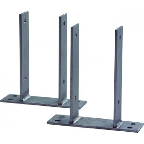 EDELSTAHL U-Pfostenträger STABIL lichte Breite: 91 mm zum Aufschrauben