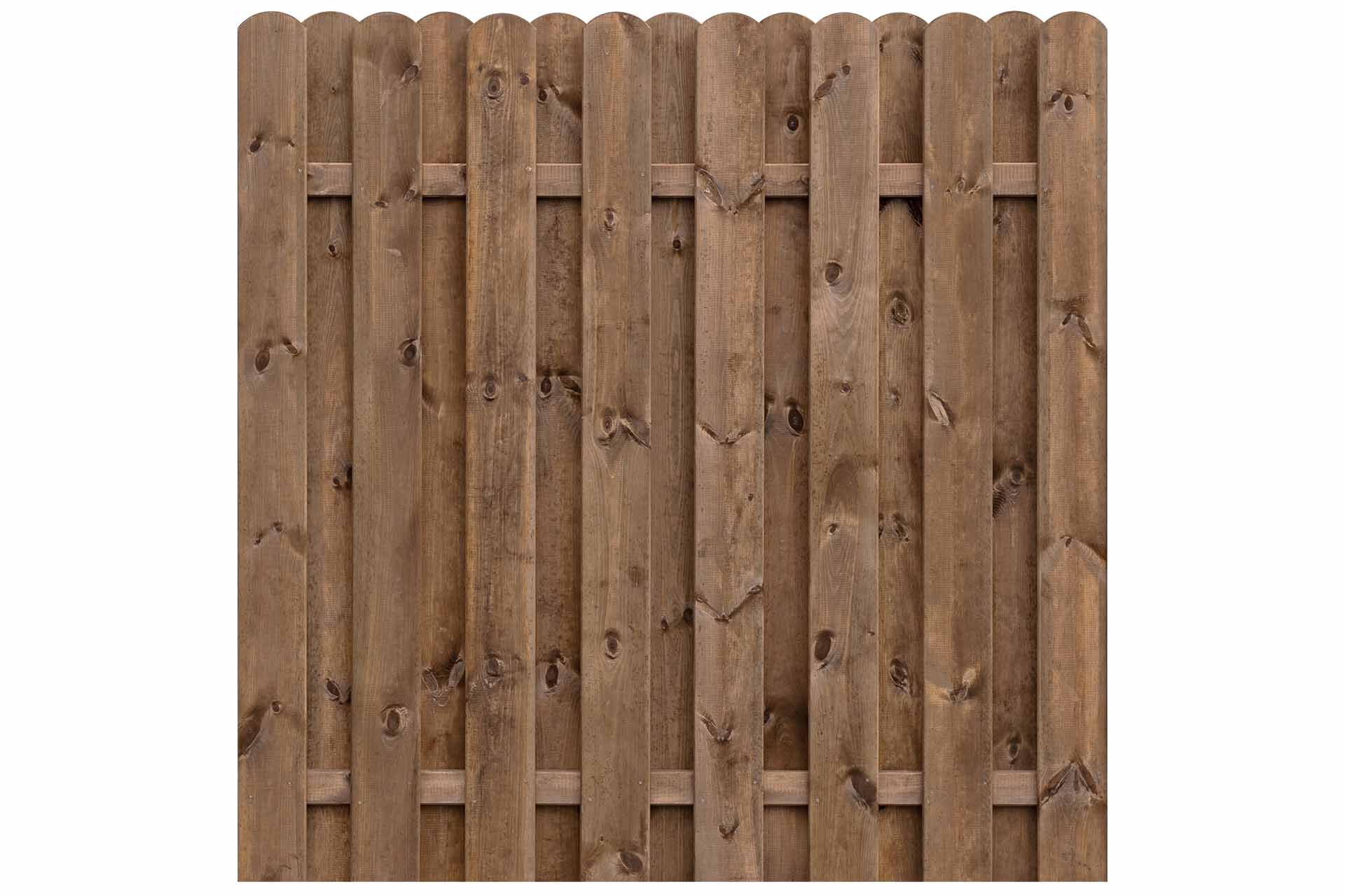 BOLEO-KDI-braun-180x180 Sichtschutz BOLEO Bohlen-Zaun 180x180 cm Kiefer KDI braun