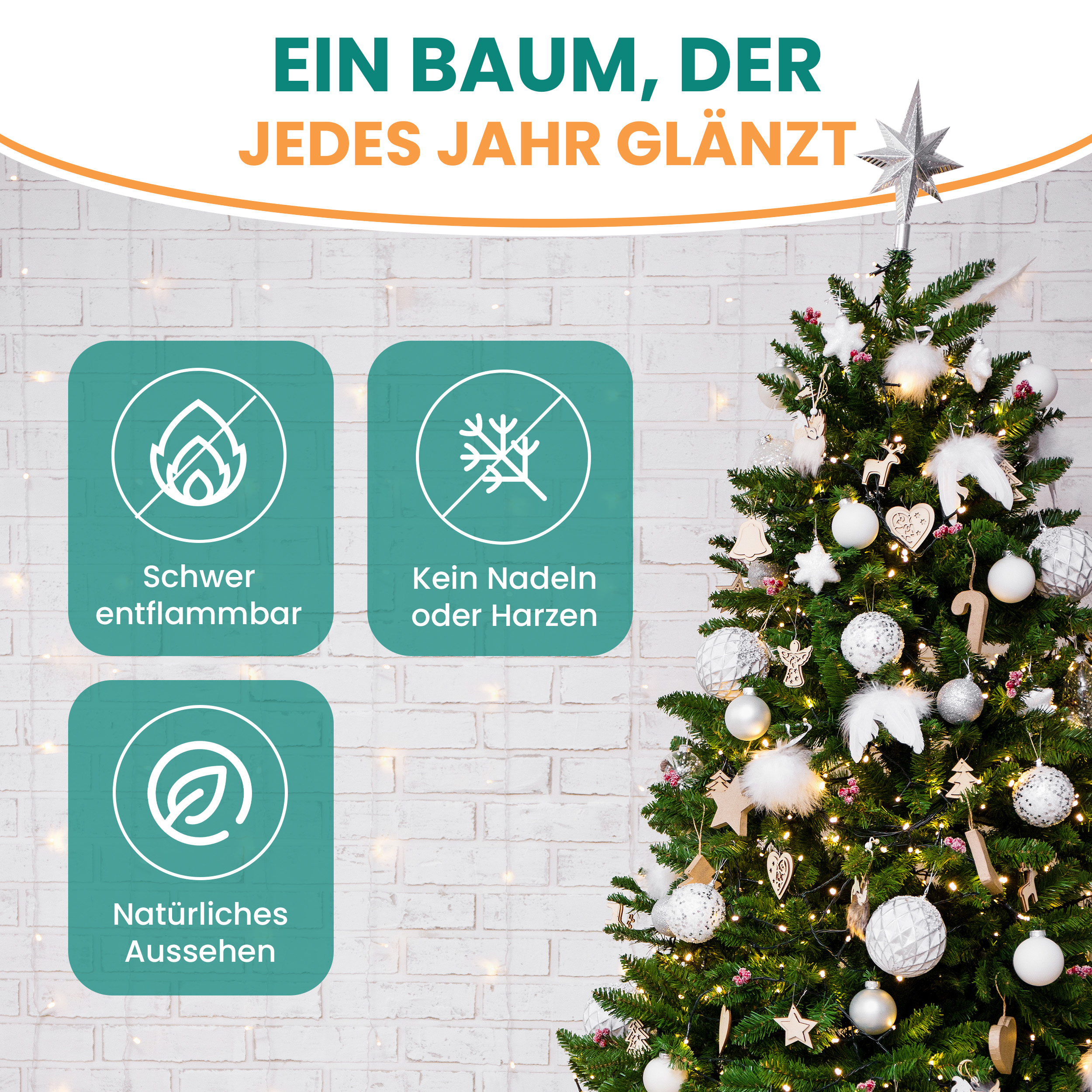 2QmvNEjV0fk4qA Künstlicher Weihnachtsbaum BonTree Tanne Christbaum Tannenbaum Nadelbaum