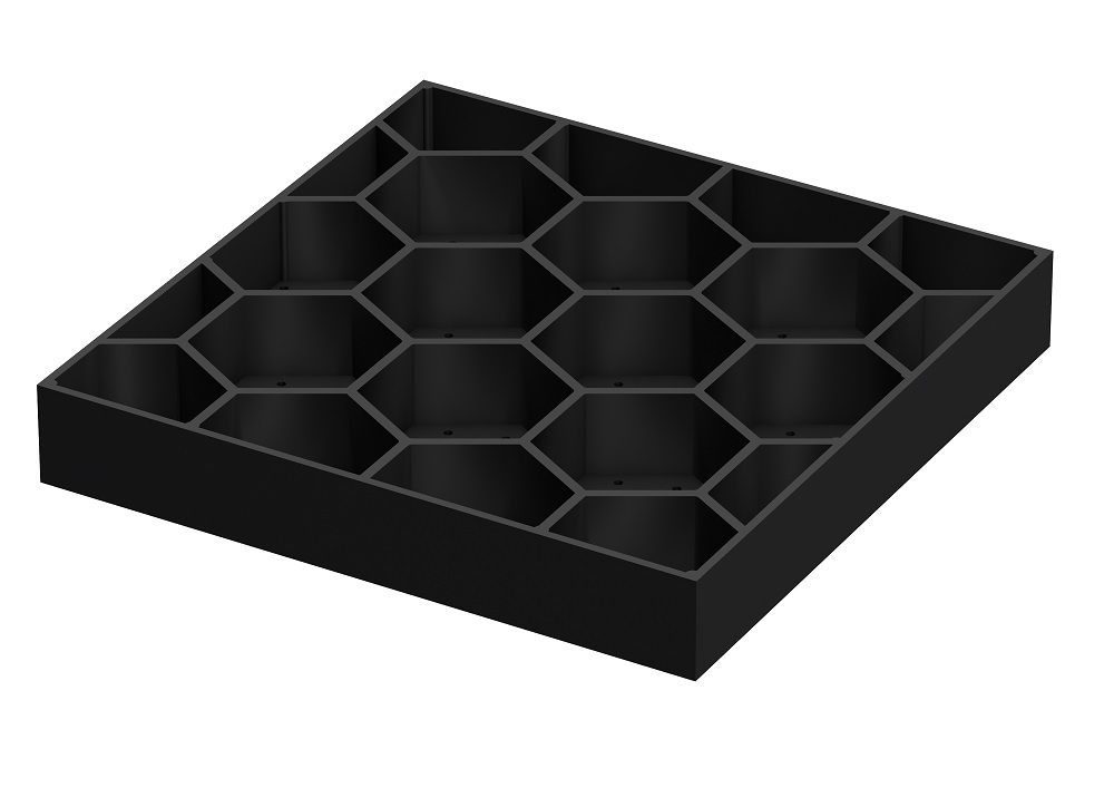 Stabilisierungsplatte 250x250x30 mm für Stelzlager bei weichen Böden Kiesmatte