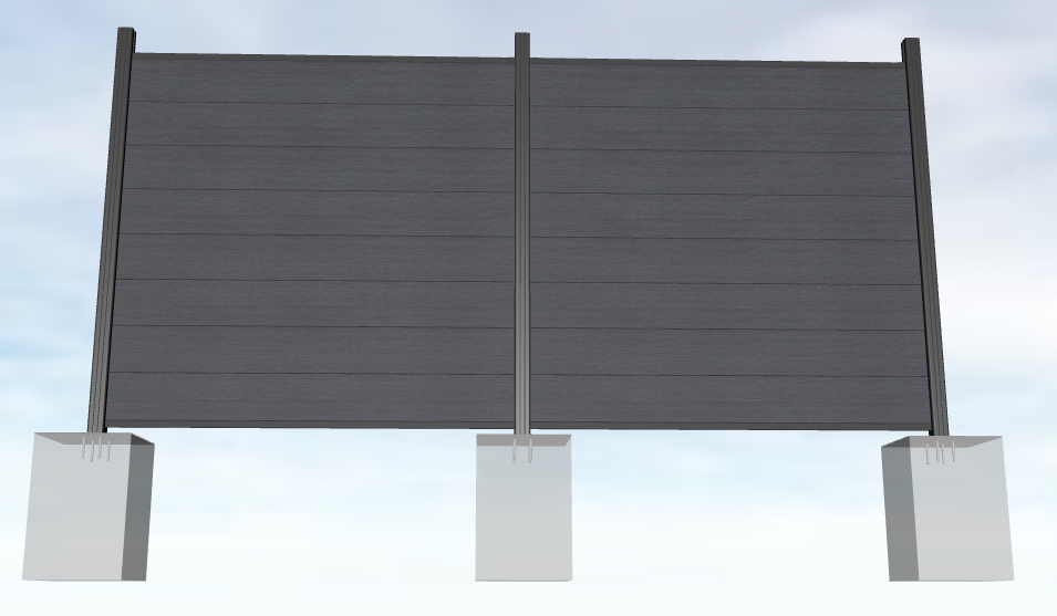 2ElemFestschr WPC-Steckprofile PROTEC, 4er-Set 180x21x2 cm basalt-grau co-extrudiert (mit Schutzschicht)