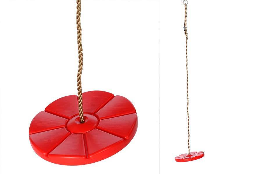rot2 Tellerschaukel aus Kunststoff Affenschaukel Schaukelsitz Schaukelteller für Kinder Spielturm