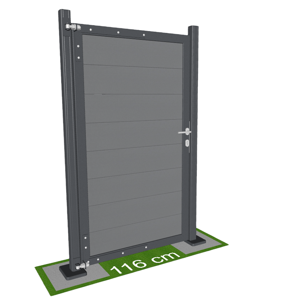 Pfostenträger-Abdeckung 15x20x2 cm für Alu-Tor-Pfosten 2er-Set anthrazit